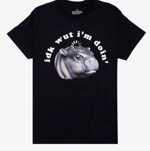 Moo Deng Black Idk What Im Doing Tee Hot Topic NWT L